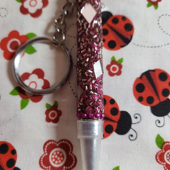 Beaded Ball Point keychain Pens You choose from 9 colors - Picture 8 of 9